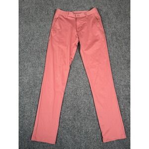 Rhone Commuter Slim Pants Mens 28x32 Pink Stretch Performance Travel Casual